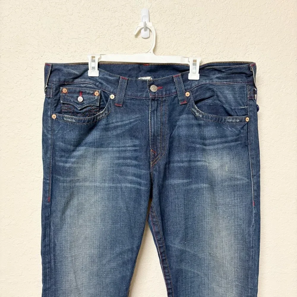 True Religion Straight Jeans 100% Cotton Made in USA Men’s Flap Pocket Size 40